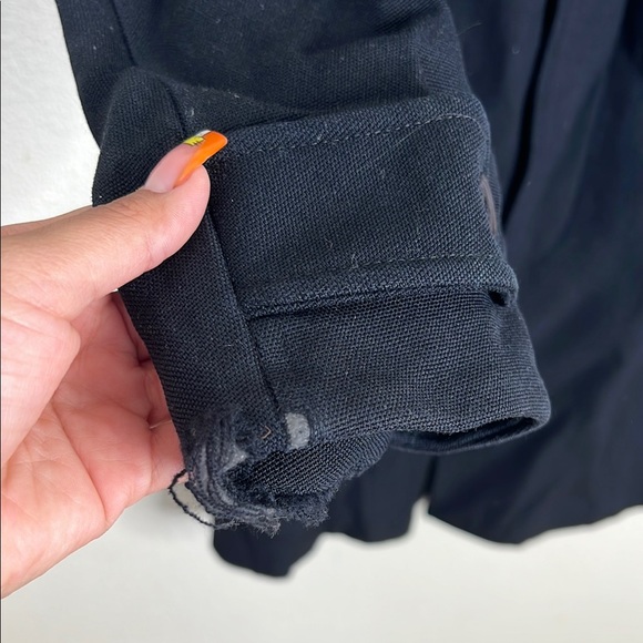 Versace Classic Black Men's Coat size XL (frayed sleeve) - Picture 5 of 9